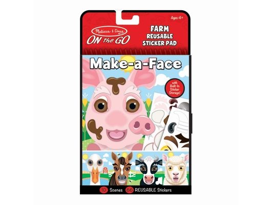 Make-A-Face Farm Reusable Sticker Pad