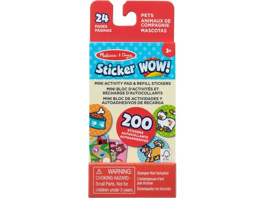 Sticker Wow! Mini Activity Pad with Refill Stickers - Pets