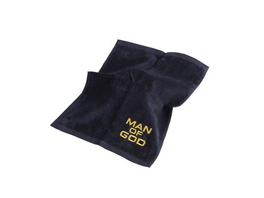 Pastor Towel Man of God Black Cotton