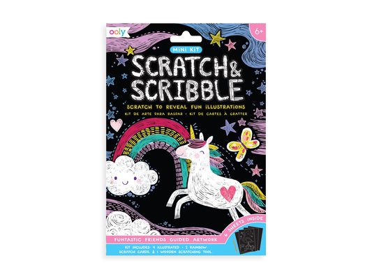 Mini Scratch & Scribble Art Kit: Funtastic Friends