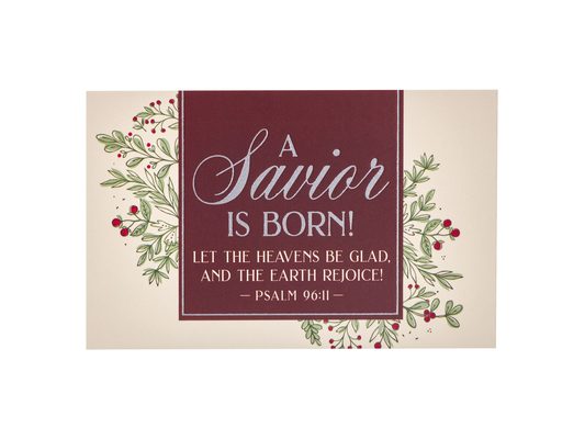 Pass Around Card Savior Is Born Ps. 96:11