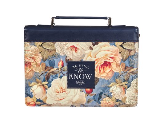 Bible Cover Fashion Navy Be Still Ps. 46:10