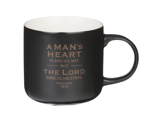 Christian Art Gifts Inspirational Scripture Ceramic Coffee & Tea Mug for Men, Pastors & Grads: Man of God Encouraging Bible Verse, Sturdy Easy Hold Ha