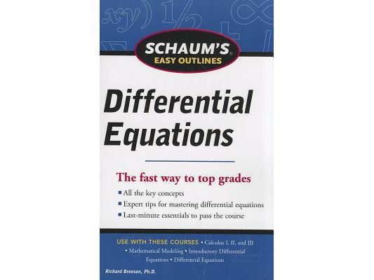 Schaum's Easy Outline of Differential Equations, Revised Edition