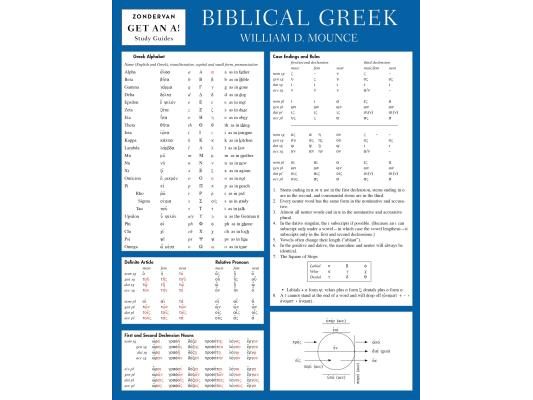 Biblical Greek Laminated Sheet