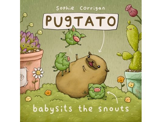 Pugtato Babysits the Snouts