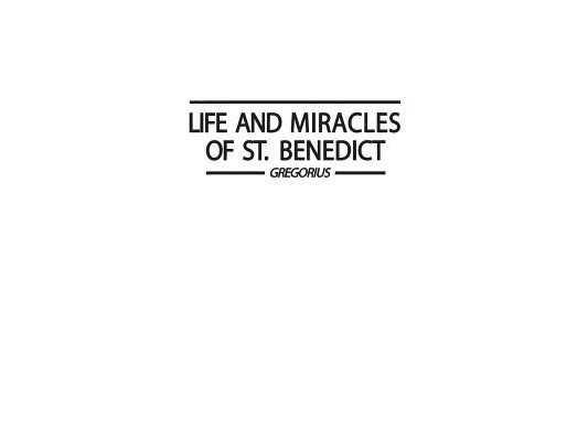 Life and Miracles of St. Benedict (Book Two of the Dialogues)