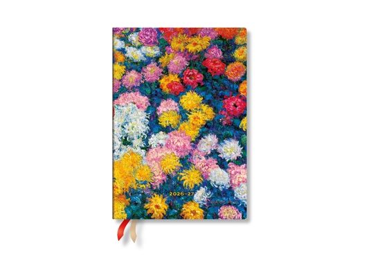 2027 Monet's Chrysanthemums MIDI Horizontal Hardcover 18-Month Weekly Planner, 208pg, 80gsm by Paperblanks