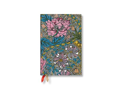 2027 Morris Pink Honeysuckle Mini Hardcover 12-Month Daily Planner, 416pg, 80gsm by Paperblanks (William Morris)