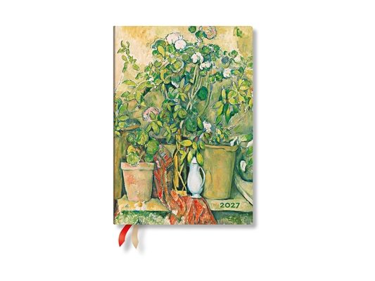 2027 Cezanne's Terracotta Pots and Flowers MIDI Hardcover 12-Month Daily Planner, 416pg, 80gsm by Paperblanks