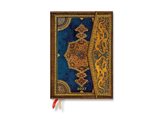 2027 Safavid Indigo MIDI Horizontal Hardcover 12-Month Weekly Planner, 160pg, 100gsm by Paperblanks (Safavid Binding Art)