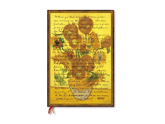 2027 Van Gogh, Sunflowers Grande Vertical Hardcover 12-Month Weekly Planner, 160pg, 100gsm by Paperblanks (Embellished Manuscripts Collection)