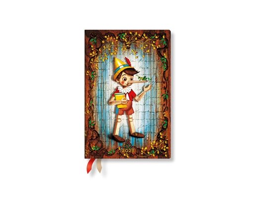 2027 Carlo Collodi, Pinocchio Mini Horizontal Softcover 12-Month Weekly Planner, 176pg, 100gsm by Paperblanks (Fairy Tale Collection)