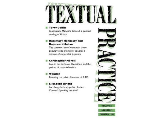 Textual Practice: Issue 9 Volume 3 No. 3