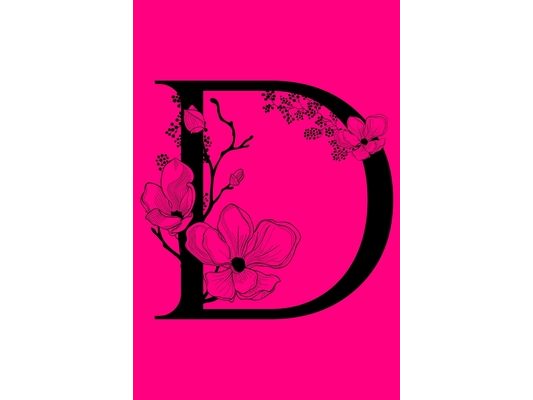 D: Monogram Initial Letter Notebook: Customized Monogrammed Gift Journal To Write In