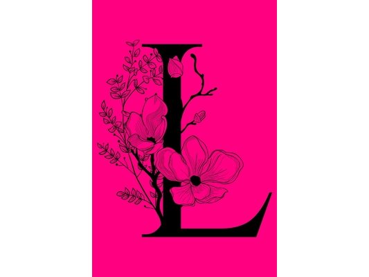 L: Monogram Initial Letter Notebook: Customized Monogrammed Gift Journal