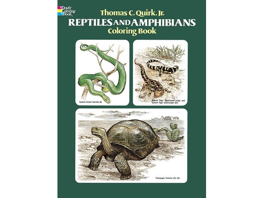Reptiles and Amphibians Coloring Book
