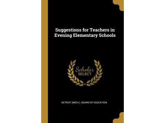 Suggestions for Teachers in Evening Elementary Schools