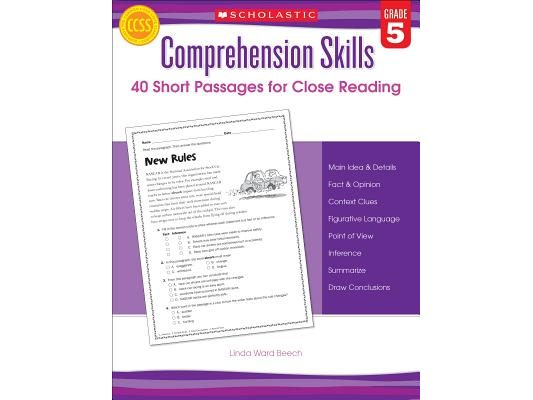 Comprehension Skills: Short Passages for Close Reading: Grade 5
