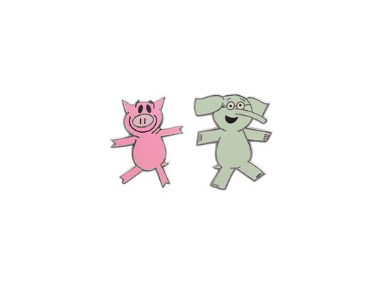 Elephant & Piggie Enamel Pin Set - Pin Set of 2