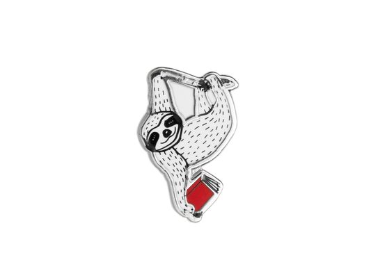 Book Sloth Enamel Pin