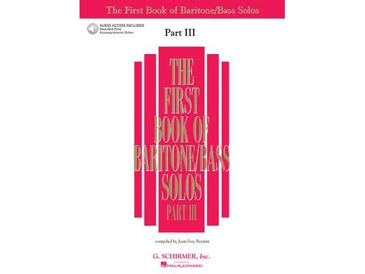 First Book of Baritone/Bass Solos - Part III [With 2 CDs]
