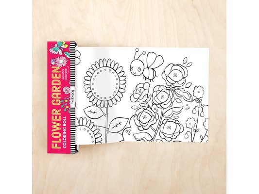 Flower Garden Mini Coloring Roll