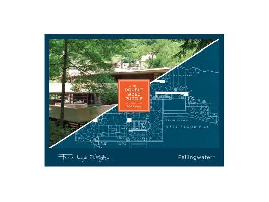 Frank Lloyd Wright Fallingwater 2-Sided 500 Piece Puzzle