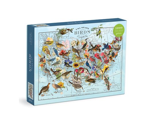 Wendy Gold State Birds 1000 Piece Puzzle