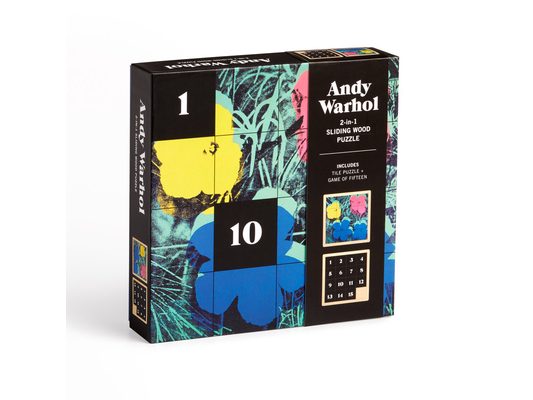 Andy Warhol Flowers 2-In-1 Sliding Wood Puzzle
