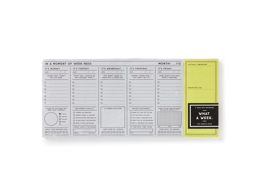 In a Moment of Weekness Weekly Planner Pad