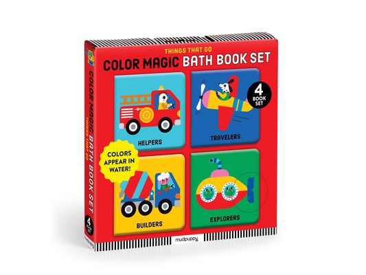 Things That Go Color Magic Bath Book Set