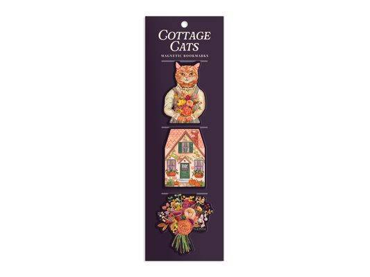 Cottage Cats Magnetic Bookmarks