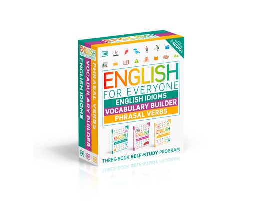 English for Everyone English Idioms, Vocabulary Builder, Phrasal Verbs 3 Book Box Set