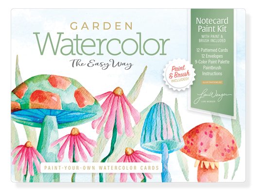 Watercolor the Easy Way Paint-Your-Own Watercolor Cards Garden: Notecard Paint Kit with Paint and Brush Included