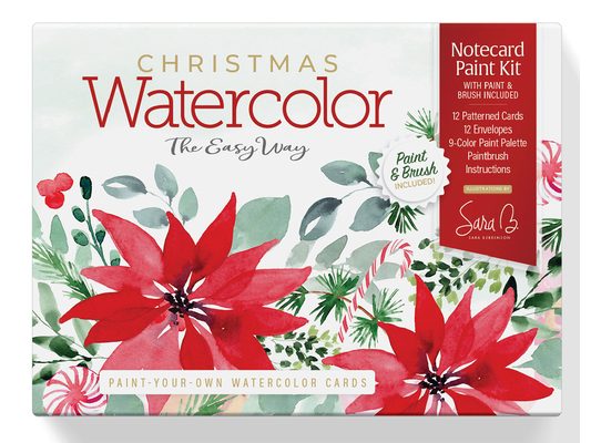 Watercolor the Easy Way Paint-Your-Own Watercolor Cards Christmas: Notecard Paint Kit with Paint and Brush Included