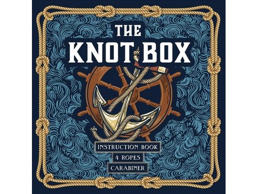 The Knot Box: Instruction Book, 4 Ropes, Carabiner