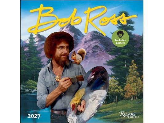 Bob Ross 2027 Wall Calendar with Poster