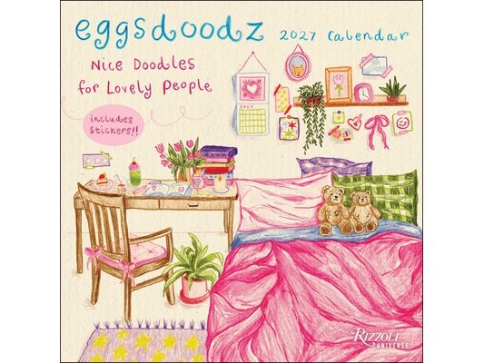 Eggsdoodz 2027 Wall Calendar (Includes Stickers): Nice Doodles for Lovely People