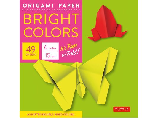 Origami Paper - Bright Colors - 6 - 49 Sheets: Tuttle Origami Paper: Origami Sheets Printed with 6 Different Colors: Instructions for Origami Projects