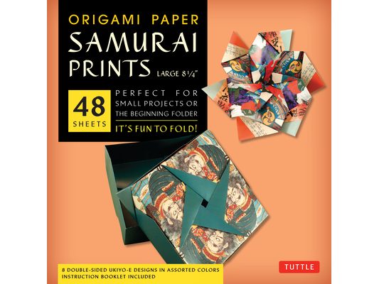 Origami Paper - Samurai Prints - Large 8 1/4 - 48 Sheets: Tuttle Origami Paper: Origami Sheets Printed with 8 Different Designs: Instructions for 6 Pr