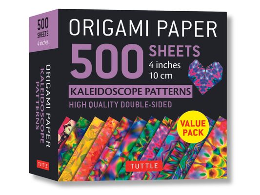 Origami Paper 500 Sheets Kaleidoscope Patterns 4 (10 CM): Tuttle Origami Paper: Double-Sided Origami Sheets Printed with 12 Different Colorful Pattern
