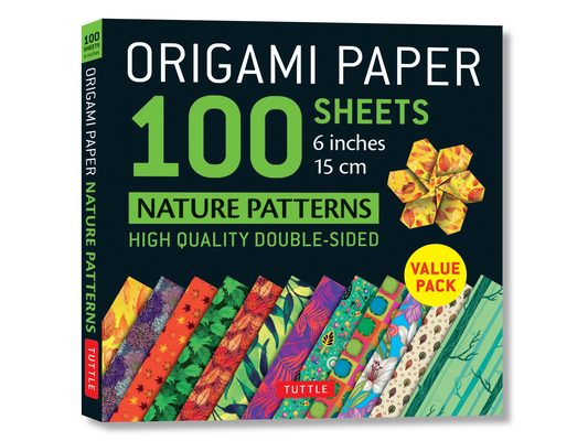 Origami Paper 100 Sheets Nature Patterns 6 (15 CM): Tuttle Origami Paper: Origami Sheets Printed with 12 Different Designs (Instructions for 8 Project