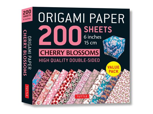 Origami Paper 200 Sheets Cherry Blossoms 6 (15 CM): Tuttle Origami Paper: Double Sided Origami Sheets Printed with 12 Different Designs (Instructions