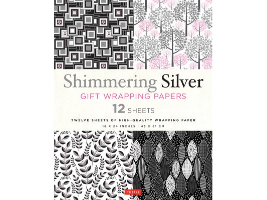 Shimmering Silver Gift Wrapping Papers - 12 Sheets: 18 X 24 Inch (45 X 61 CM) Wrapping Paper