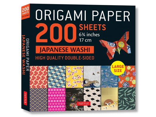 Origami Paper 200 Sheet Japanese Washi Patterns 6 3/4 17 CM: Double Sided Origami Sheets with 12 Different Patterns (Instructions for 6 Projects Inclu