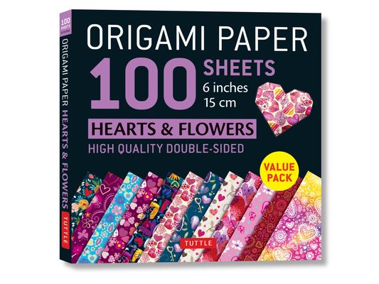 Origami Paper 100 Sheets Hearts & Flowers 6 (15 CM): Tuttle Origami Paper: Double-Sided Origami Sheets Printed with 12 Different Patterns: Instruction