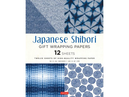 Japanese Shibori Gift Wrapping Papers - 12 Sheets: 18 X 24 Inch (45 X 61 CM) Wrapping Paper