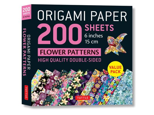 Origami Paper 200 Sheets Flower Patterns 6 (15 CM): Double Sided Origami Sheets Printed with 12 Different Designs (Instructions for 6 Projects Include