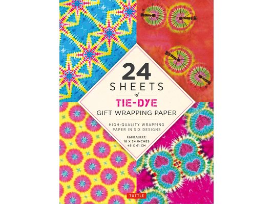 Tie-Dye Gift Wrapping Paper - 24 Sheets: 18 X 24 (45 X 61 CM) Wrapping Paper